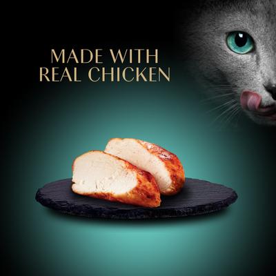 Show full view: Sheba Premium Puree Roasted Chicken Flavor Grain-Free Lickable Cat Treats, 0.49-oz tube, 4 count slide 4 of 9