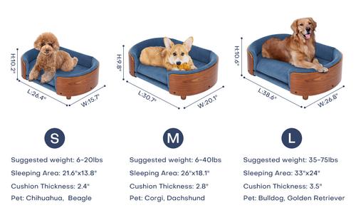 Show full view: Bencmate Modern Sofa Bed for Small & Medium Dogs & Cats, Grey, 26.38 x 16.14 x 9.84-in slide 5 of 8