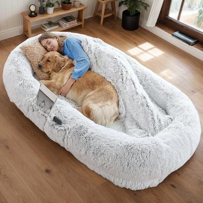 Show full view: Bencmate Orthopedic Foam Sofa Human & Dog Bed with Washable Cover, Grey, 71 x 45 x 14-in slide 6 of 7