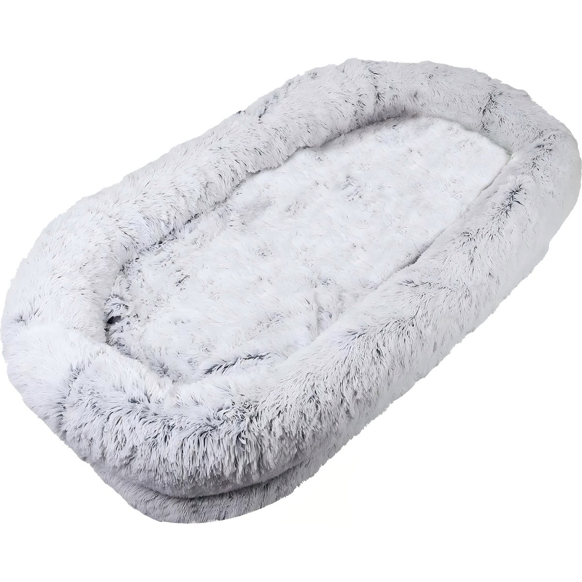 Bencmate Orthopedic Foam Sofa Human & Dog Bed with Washable Cover, Grey, 71 x 45 x 14-in