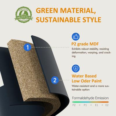 Show full view: Bencmate Kitty House Vintage Small Storage Cabinet Hidden Cat Litter Box with Drawer, Blue, 27.5 x 15.7 x 28.7-in slide 6 of 10