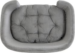 Bencmate Corduroy Couch Elevated Dog & Cat Bed with Wood Legs, 30.25 x 21.75 x 14-in, Grey slide 2 of 9