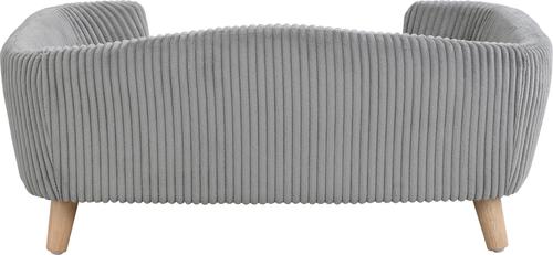Show full view: Bencmate Corduroy Couch Elevated Dog & Cat Bed with Wood Legs, 30.25 x 21.75 x 14-in, Grey slide 7 of 9
