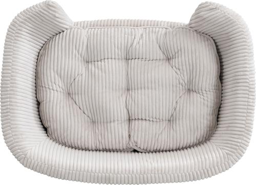 Show full view: Bencmate Corduroy Couch Elevated Dog & Cat Bed with Wood Legs, 30.25 x 21.75 x 14-in, Beige slide 8 of 9