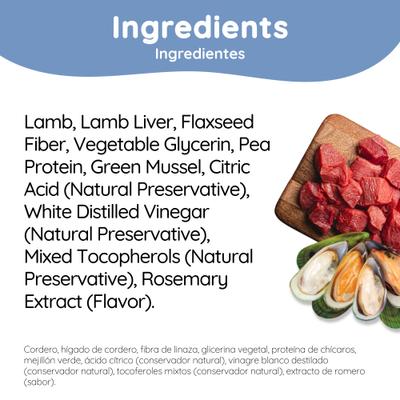 Show full view: Cafe Nara Lamb & Green Mussel Air Dried Dog Treats, 3.5-oz bag slide 6 of 7