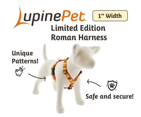 Show full view: LupinePet Thanksgiving Turkeys Adjustable Dog Harness, Turkey Trot, Medium: 20 to 32-in chest girth, 1-in wide slide 2 of 6