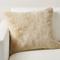 Show in main carousel: Allisandro Vegan Faux Fur Chinchilla Pillow Cover, Tan, 20 x 20-in slide 1 of 1