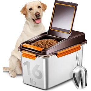 UPSKY Stainless Steel Airtight Dry Dog, Cat & Bird Seed Food