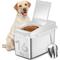 Show in main carousel: UPSKY Stainless Steel Airtight Dry Dog, Cat & Bird Seed Food Storage Container with Scoop, 16-lb, White slide 1 of 7