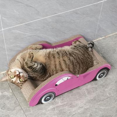 Show full view: NonoPets Sports Car Scratcher Lounge Cat Bed, Pink slide 3 of 6