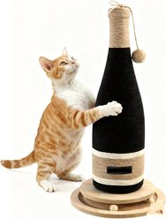 NonoPets Champagne Bottle 24.8-in Hemp Cat Scratching Post, Without Ball Tunnel