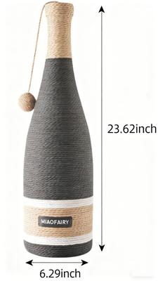 Show full view: NonoPets Champagne Bottle 24.8-in Hemp Cat Scratching Post, with Ball Tunnel slide 2 of 7