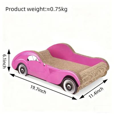 Show full view: NonoPets Sports Car Scratcher Lounge Cat Bed, Pink slide 2 of 6