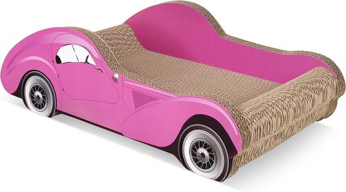 Show full view: NonoPets Sports Car Scratcher Lounge Cat Bed, Pink slide 5 of 6