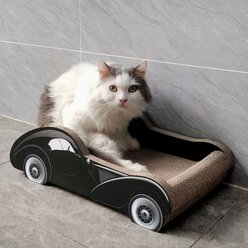 NonoPets Sports Car Scratcher Lounge Cat Bed, Black