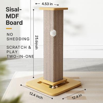 Show full view: NonoPets 25.59-in Hemp Cat Scratching Post slide 2 of 5