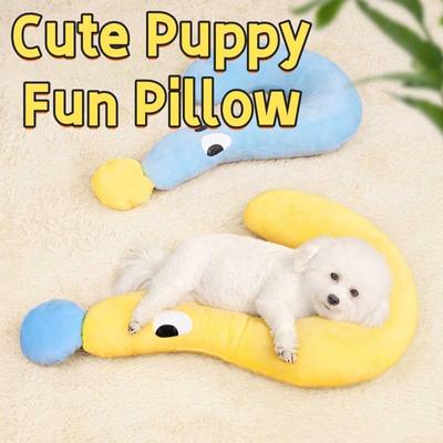 Show full view: NonoPets Soft C-Shaped Pet Dog & Cat Pillow, Yellow slide 2 of 9
