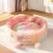 Show in main carousel: NonoPets Rainbow Plush Round Elevated Cat Bed, Medium slide 1 of 5