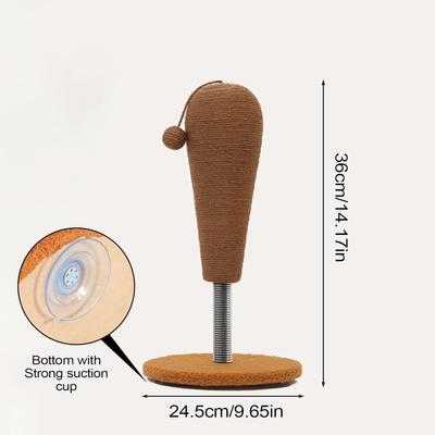 Show full view: NonoPets Chicken Leg 22.4-in Hemp Cat Scratching Post with Toy slide 5 of 9