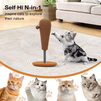 Show full view: NonoPets Chicken Leg 22.4-in Hemp Cat Scratching Post with Toy slide 3 of 9