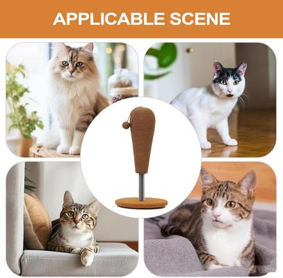 Show full view: NonoPets Chicken Leg 22.4-in Hemp Cat Scratching Post with Toy slide 4 of 9