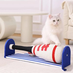 NonoPets Baseball Bat 24.8-in Hemp Cat Scratching Post with Ball Toy