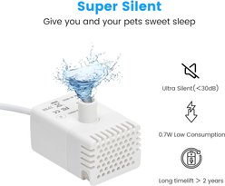 EOX Cat Fountain Replacement Pump, Compatible with EOX Stainless Steel Cat Fountains, White, Small slide 2 of 5