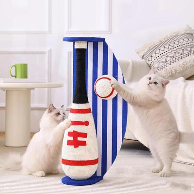 Show full view: NonoPets Baseball Bat 24.8-in Hemp Cat Scratching Post with Ball Toy slide 2 of 7