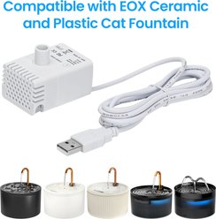 EOX Cat Fountain Replacement Pump, Compatible with EOX Ceramic & Plastic Cat Fountains, White, Small slide 2 of 5