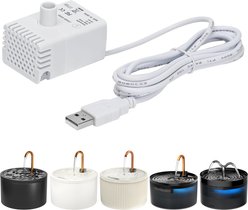 EOX Cat Fountain Replacement Pump, Compatible with EOX Ceramic & Plastic Cat Fountains, White, Small