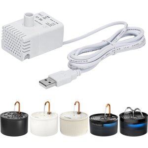 EOX Cat Fountain Replacement Pump, Compatible with EOX Ceramic & Plastic Cat Fountains, White, Small