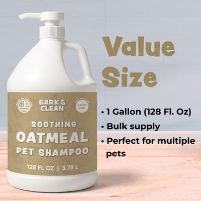 Show full view: Bark & Clean Soothing Oatmeal with Aloe Vera Dog Shampoo, 1-gal slide 3 of 7