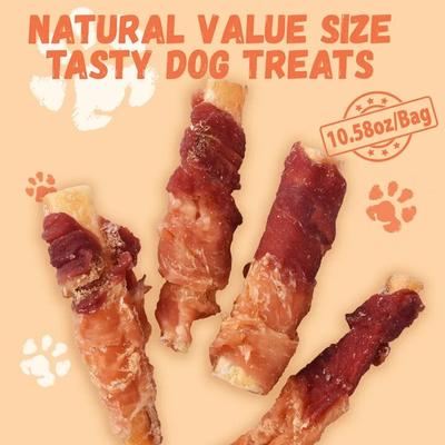Show full view: Pawmate Chicken & Duck Wrapped Beef Cartilage Dog Chews, 11-oz bag slide 6 of 10