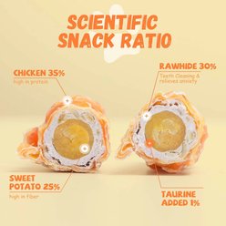 Pawmate Chicken Jerky & Sweet Potato Rawhide Dog Chews, 11-oz bag, 6 count slide 2 of 9