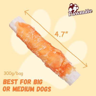 Show full view: Pawmate Chicken Jerky & Sweet Potato Rawhide Dog Chews, 11-oz bag, 6 count slide 3 of 10