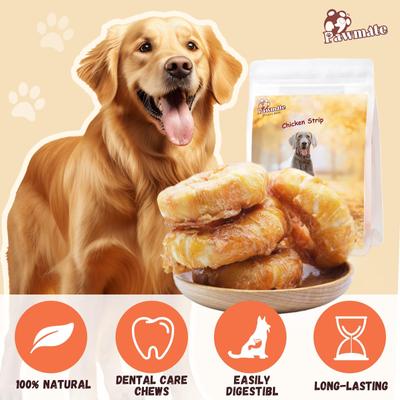 Show full view: Pawmate Chicken Wrapped Rawhide Donuts Dog Chews, 11-oz bag, 4 count slide 4 of 8