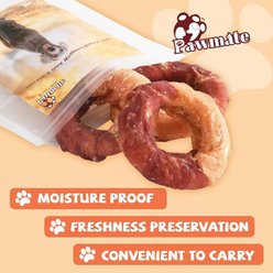 Pawmate Chicken & Duck Wrapped Rawhide Donut Dog Chews, 11-oz bag, 4 count slide 2 of 9