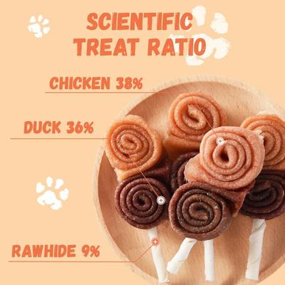 Show full view: Pawmate Chicken & Duck Roll & Rawhide Stick Dog Chews, 11-oz bag, 4 count slide 3 of 10