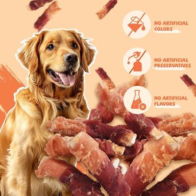 Show full view: Pawmate Chicken & Duck Wrapped Beef Cartilage Dog Chews, 11-oz bag slide 4 of 10