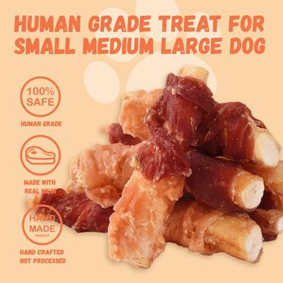 Show full view: Pawmate Chicken & Duck Wrapped Beef Cartilage Dog Chews, 11-oz bag slide 5 of 10