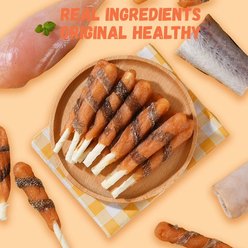 Pawmate Cod Skin & Hot Dogs Flavor Dog Chews, 11-oz bag slide 2 of 9