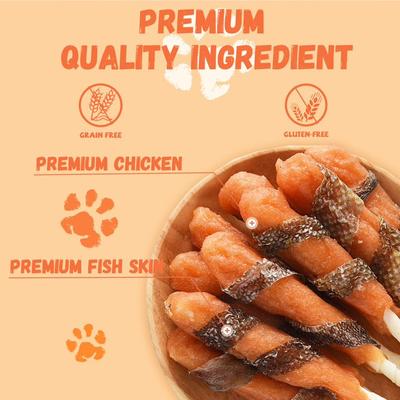 Show full view: Pawmate Cod Skin & Hot Dogs Flavor Dog Chews, 11-oz bag slide 7 of 10