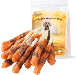 Pawmate Cod Skin & Hot Dogs Flavor Dog Chews, 11-oz bag