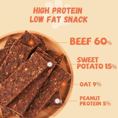 Show full view: Pawmate Beef Sweet Potato Jerky Dog Treats, 11-oz bag, 12 count slide 3 of 9