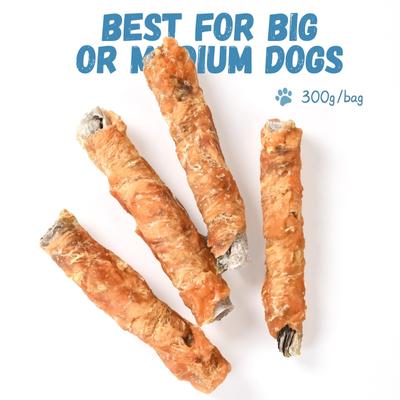 Show full view: Pawmate Chicken Wrapped Cod Fish Skin Stick Dog Chews, 11-oz bag slide 5 of 9