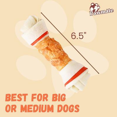 Show full view: Pawmate Teething Stick 6.5-inch Chicken Wrap Dog Chews, 11-oz bag, 4 count slide 4 of 10