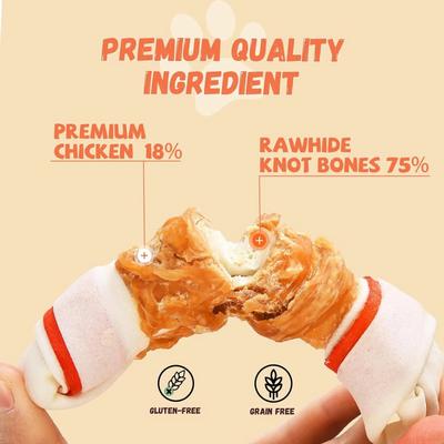 Show full view: Pawmate Teething Stick 6.5-inch Chicken Wrap Dog Chews, 11-oz bag, 4 count slide 3 of 10