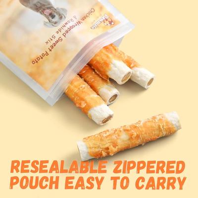 Show full view: Pawmate Chicken Jerky & Sweet Potato Rawhide Dog Chews, 11-oz bag, 6 count slide 8 of 10