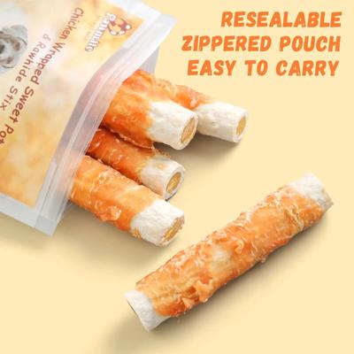 Show full view: Pawmate Chicken Jerky & Sweet Potato Rawhide Dog Chews, 11-oz bag, 6 count slide 9 of 10