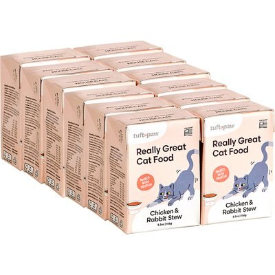 Tuft & Paw Tuft & Paw Really Great Cat Food Free Range Chicken & Rabbit High Protein Stew Wet Cat Food, 5.5-oz can, case of 12